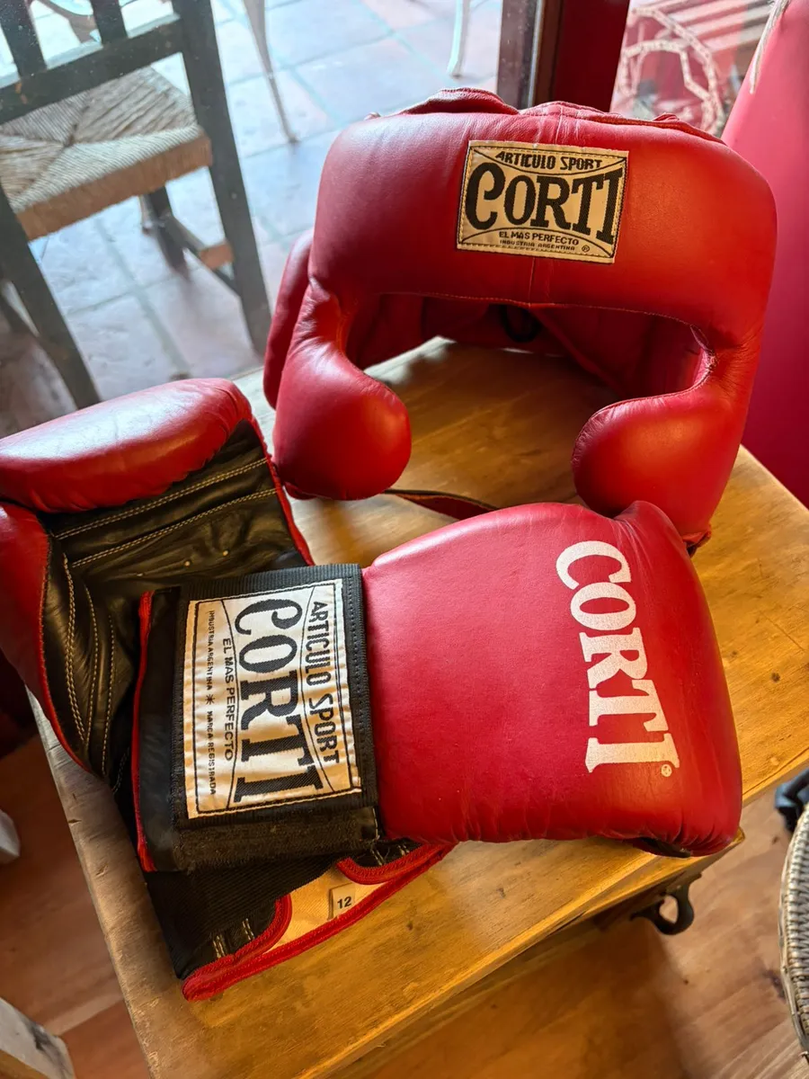 Guantes + Cabezal CORTI Original — Cuero