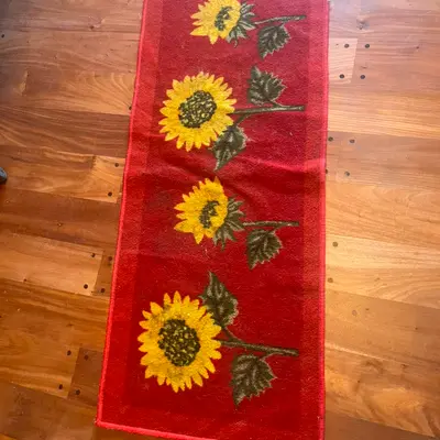 Alfombra Pasillera Vintage Girasoles 137 x 57 cm